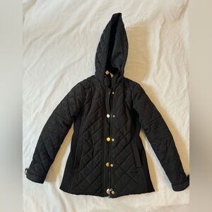 Girls fall/winter quilted black jacket